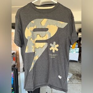 G-Star Raw Charcoal and Beige Graphic Tee size M